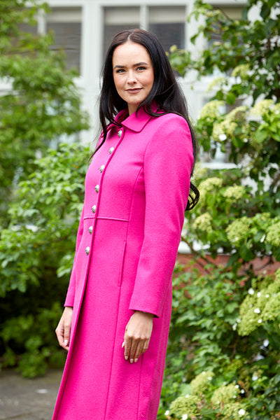 Brompton Pure British Wool Coat - Pink