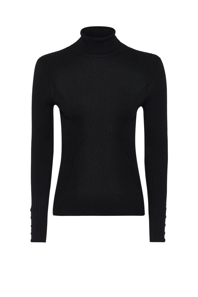 Black Bella Roll Neck Sweater