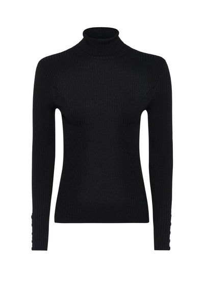 Black Bella Roll Neck Sweater