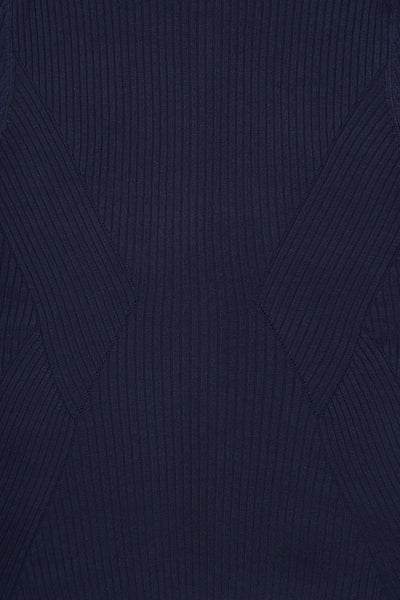 Navy Bella Roll Neck Sweater