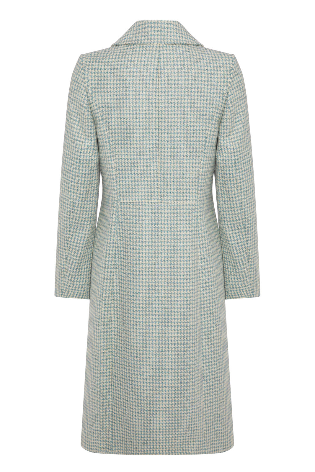 Brompton Pale Blue Check Wool Coat