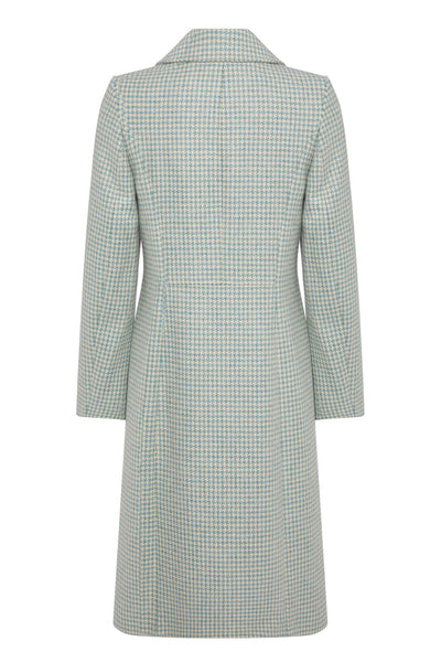 Brompton Pale Blue Check Wool Coat