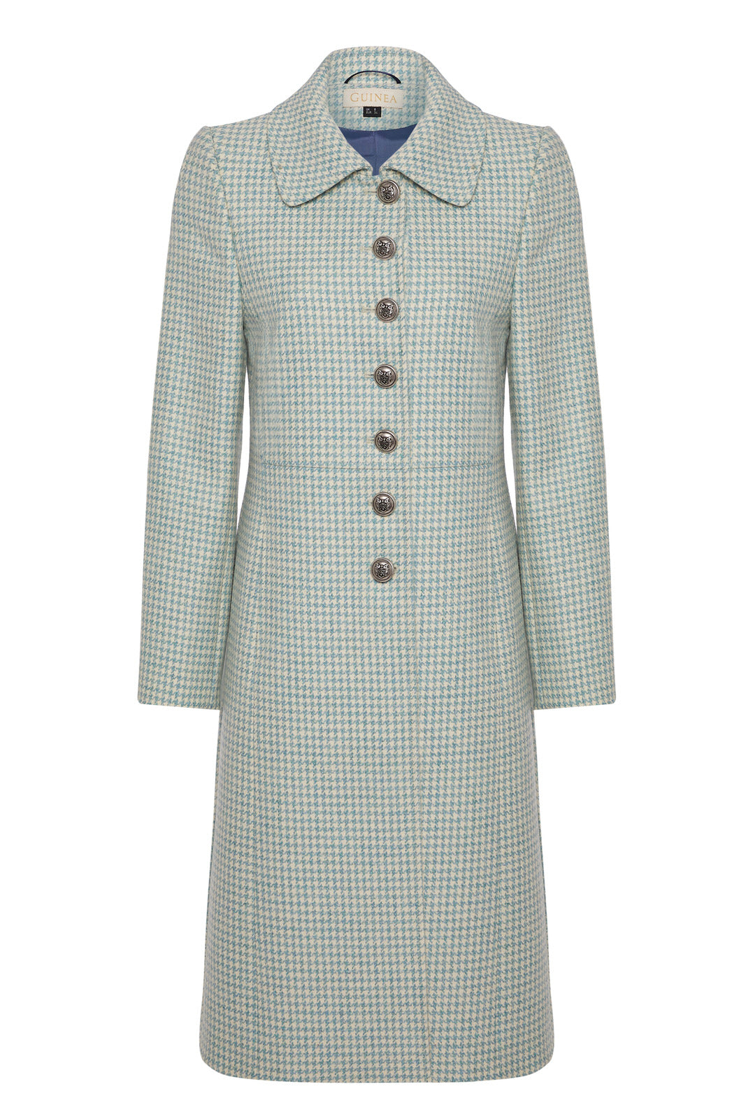 Brompton Pale Blue Check Wool Coat