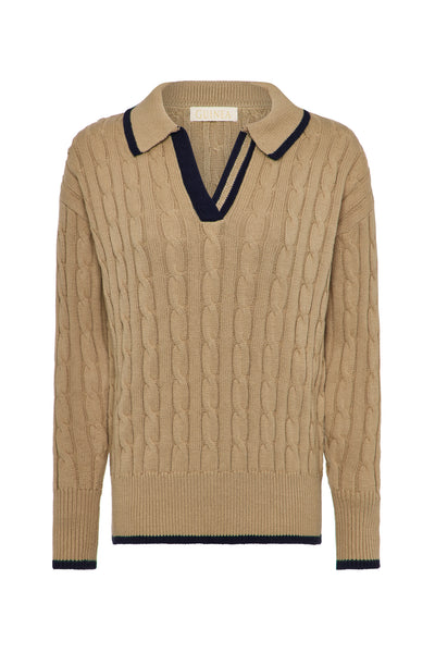 Ottie Collared Fawn Sweater