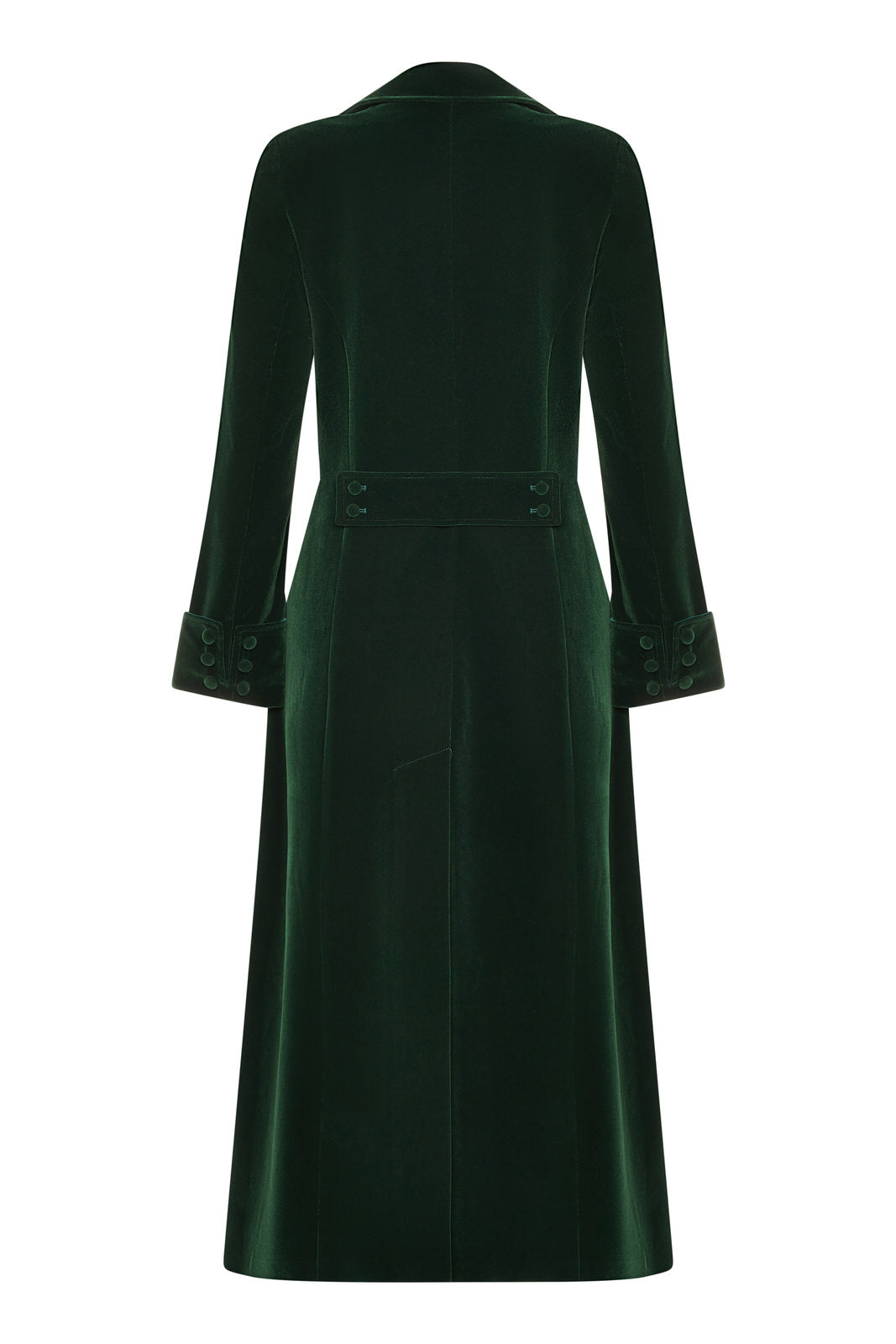 Delphi Long Green Velvet Coat - Women's Boho Style Coat GUINEA Delphi Long Green Velvet Coat - Women's Boho Style Coat GUINEA