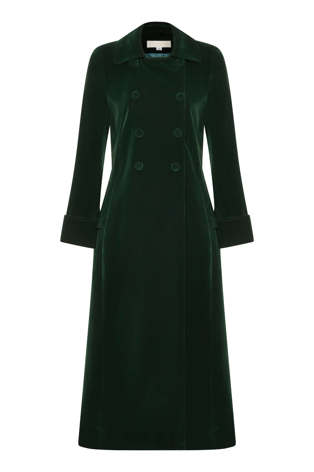 Delphi Long Green Velvet Coat Women's Boho Style Coat GUINEA