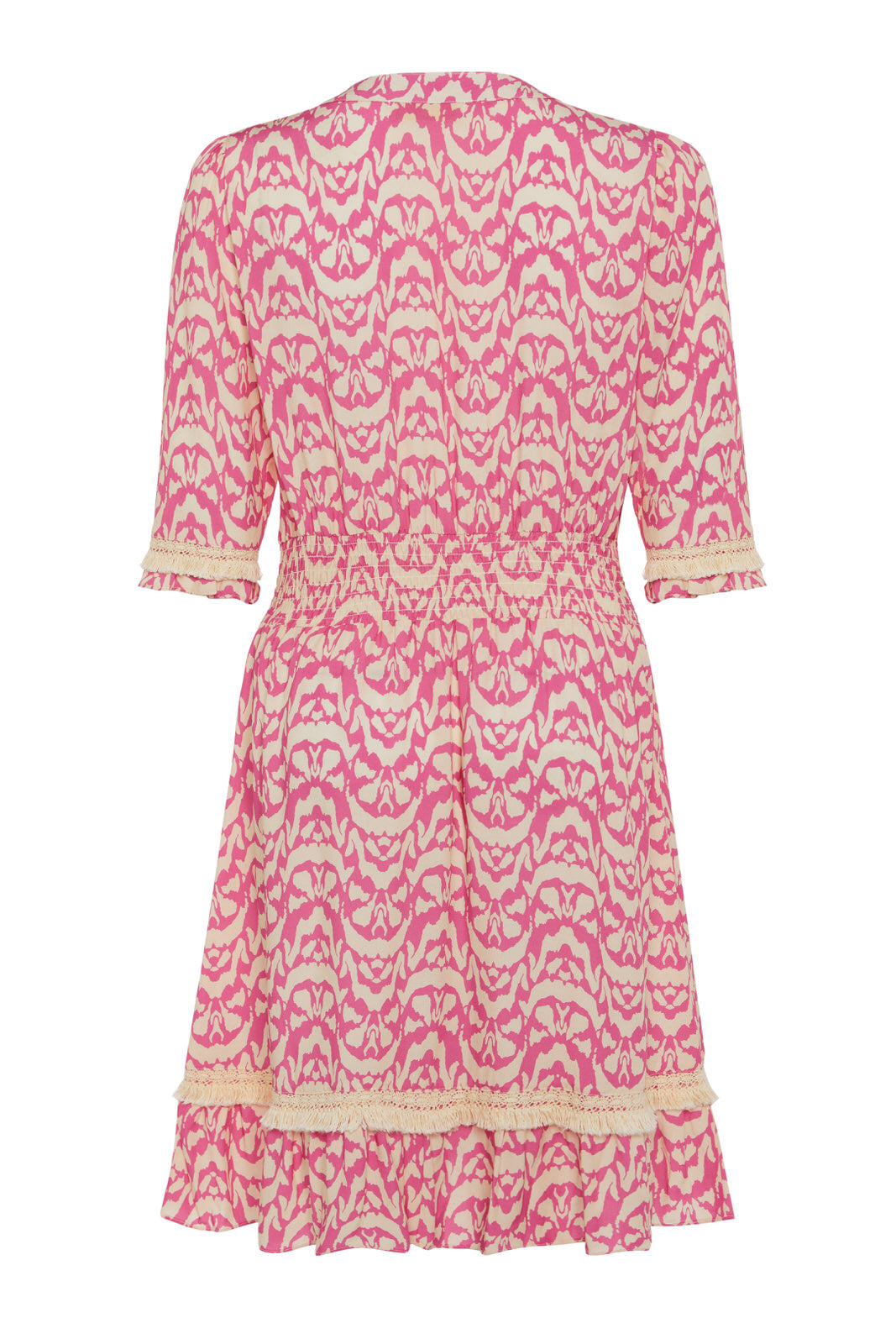 Izzy - Pink and Cream Summer Dress - 50% Off