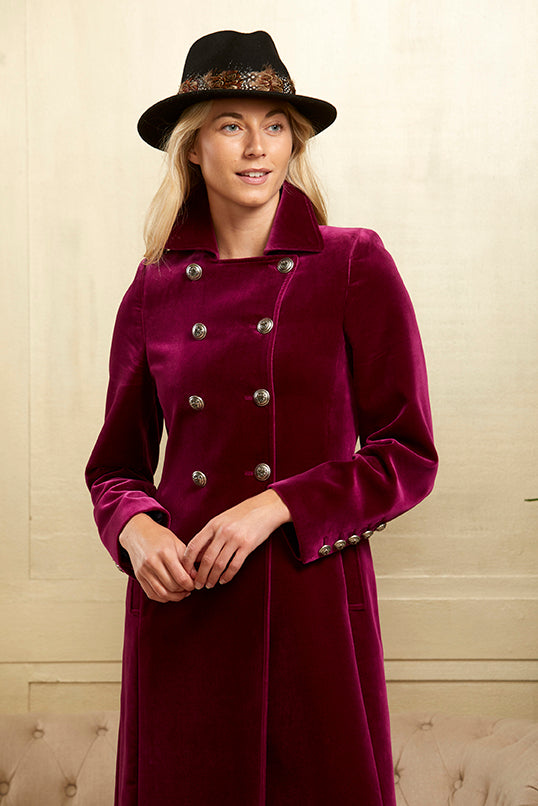 Electra Long Pink Coat Limited Edition Velvet