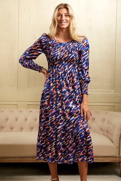 #64 Phoebe - Multi Colour Print Dress - FAULT - SIZE MEDIUM (12)