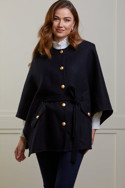Serena Navy Cape