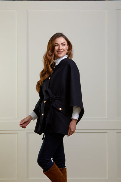 Serena Navy Cape