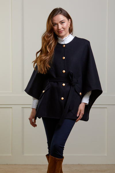 Serena Navy Cape