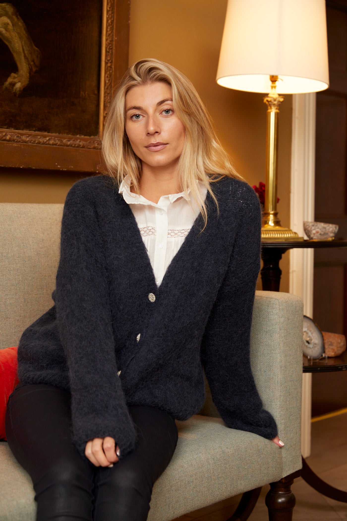 Ink Navy Alpaca Cardigan - 50% OFF