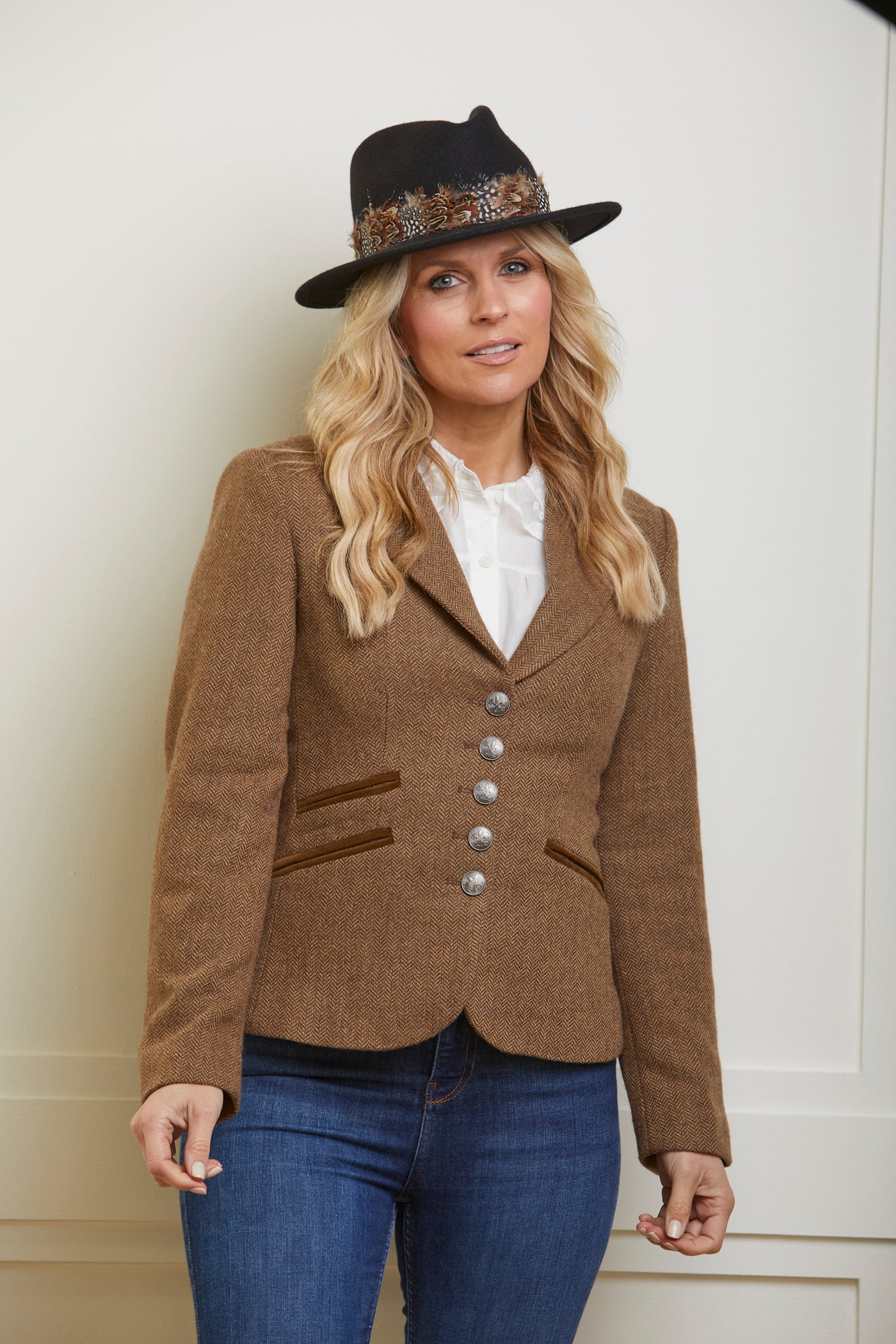 Kensington - Brown Herringbone Tweed Jacket