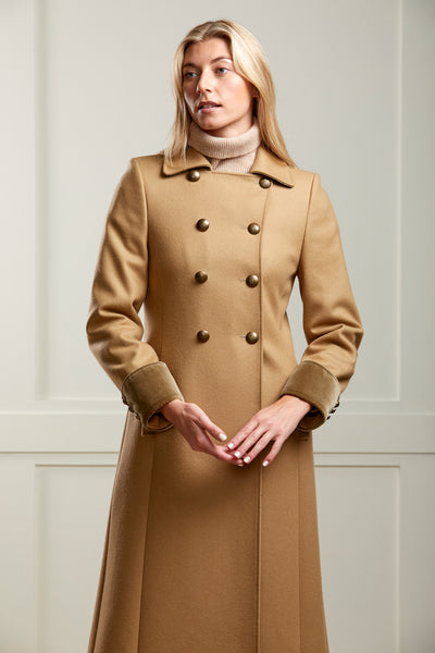 Trench Coat – Long Camel Coat - Velvet Cuff - LIMITED EDITION