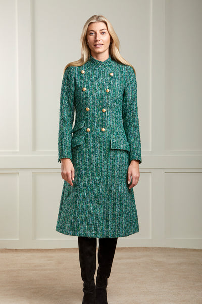 Knightsbridge Green Boucle Coat
