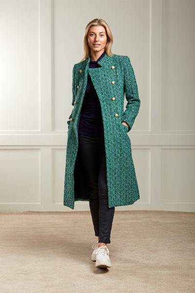 Knightsbridge Green Boucle Coat