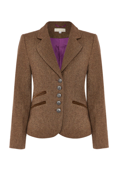 Kensington - Brown Herringbone Tweed Jacket