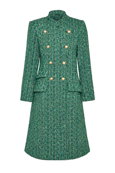 Knightsbridge Green Boucle Coat