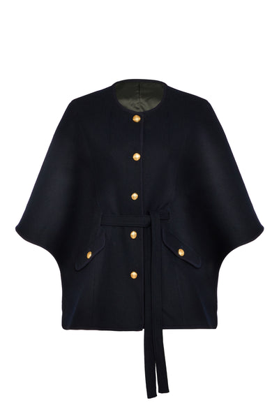 Serena Navy Cape