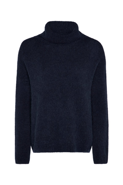 Alpaca Roll Neck - Navy