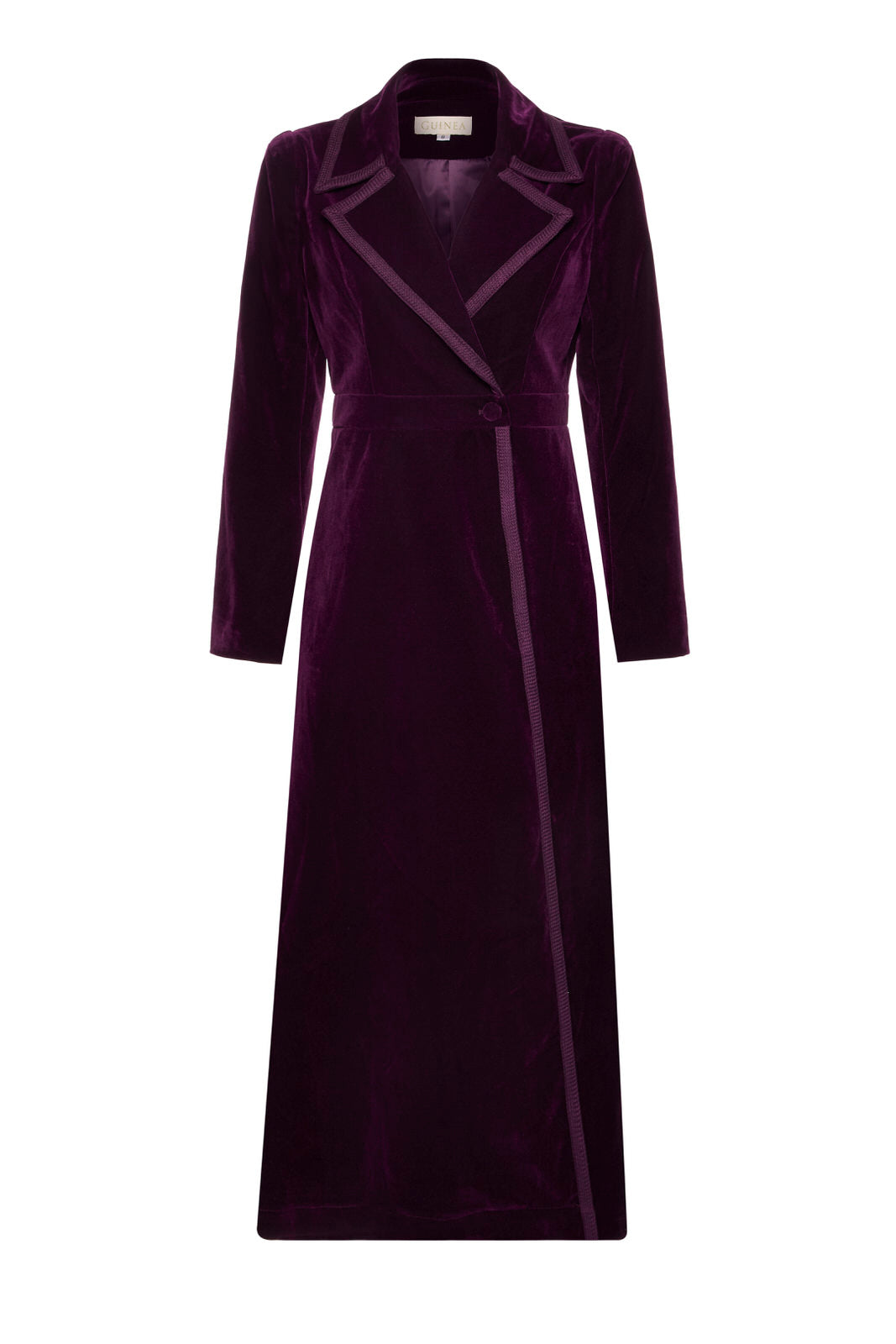 Isla - Velvet Dress Coat - Purple