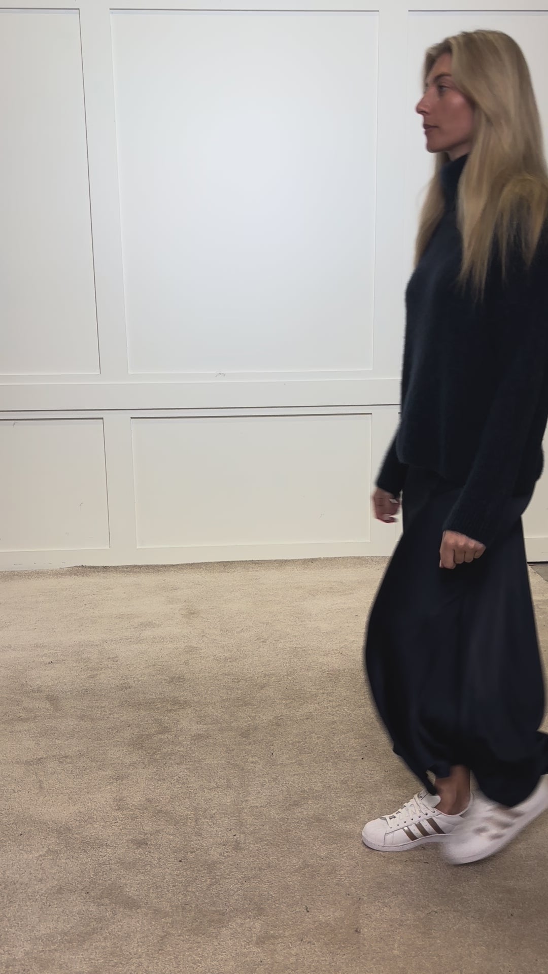 Alpaca Roll Neck - Navy