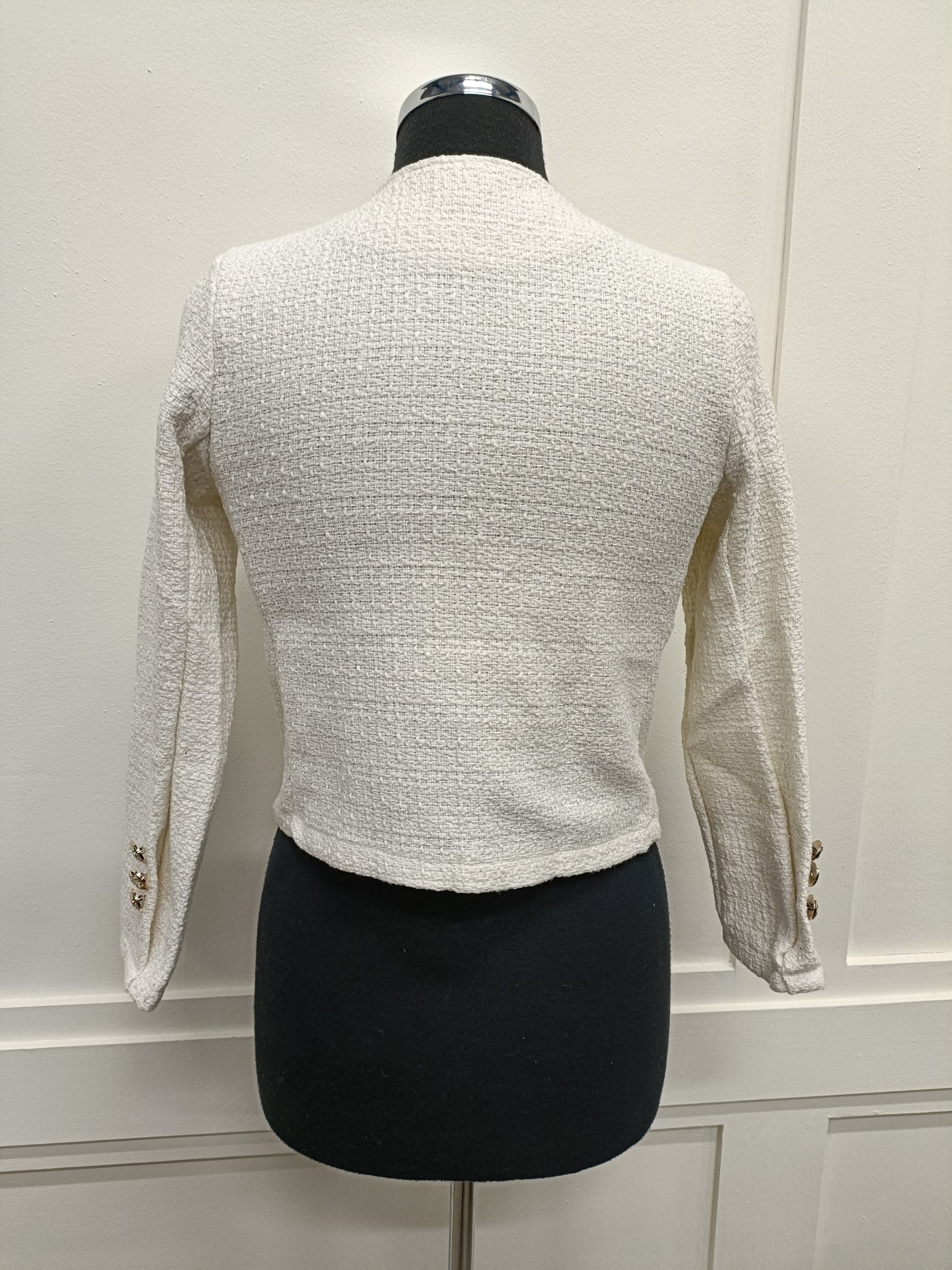 #544 XS Cream Boucle Jacket - Sample - Fits UK Size 6