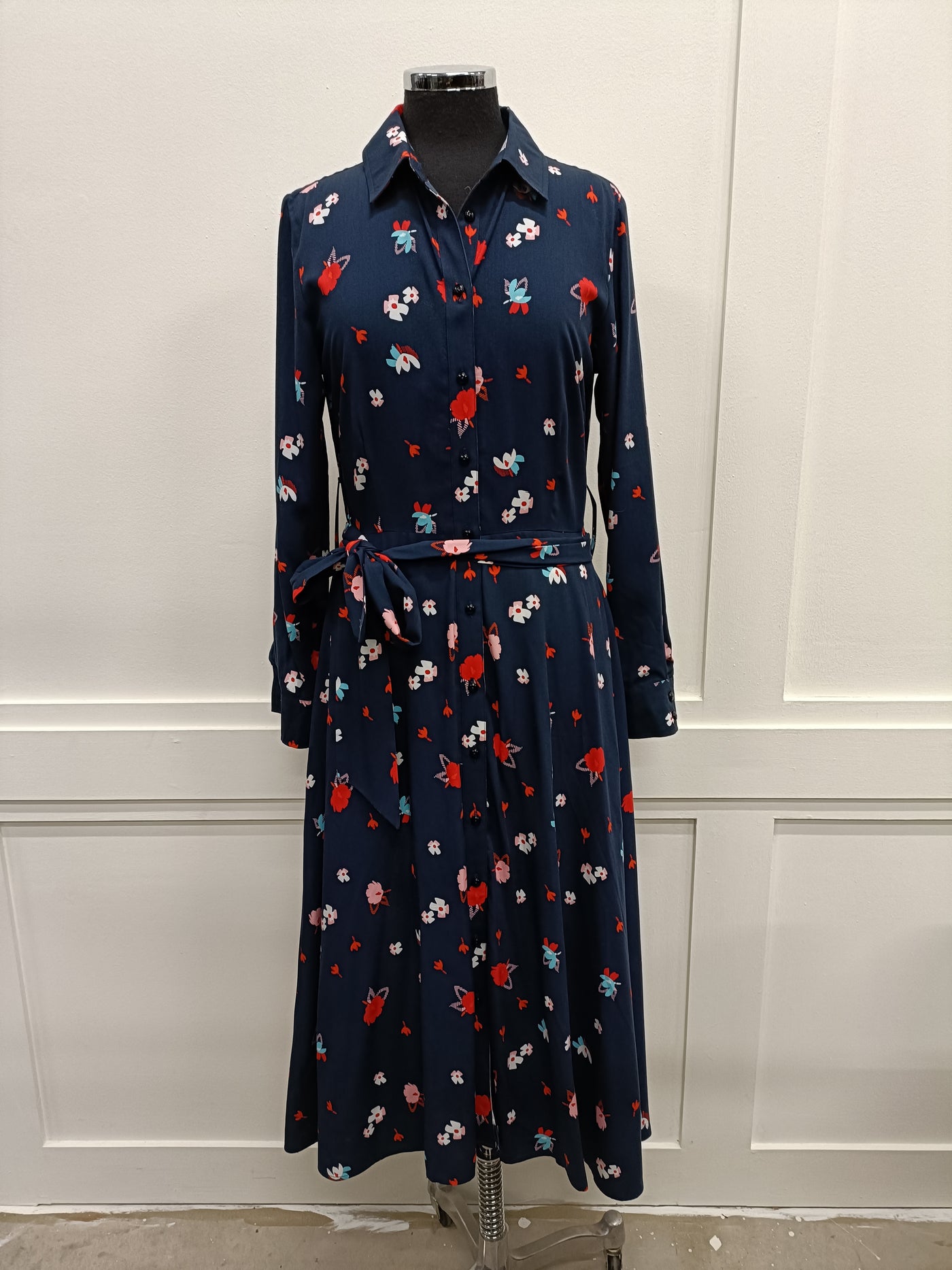 #531 Navy Shirt Dress - SAMPLE - UK Size 8/10