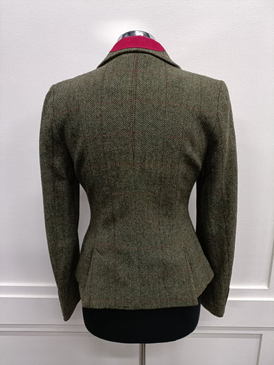 #538 Green Tweed Jacket Sample - Fits UK Size 10