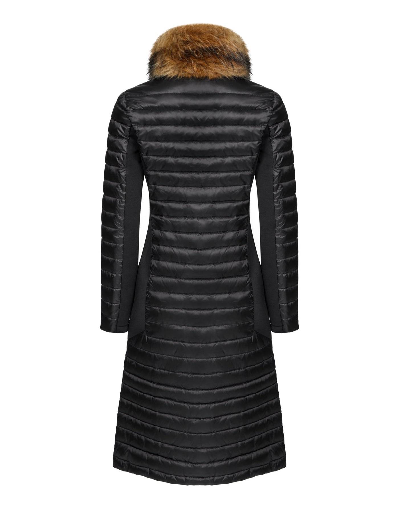 Puffer Coat Black - Luxe Faux Fur Collar - 50% OFF