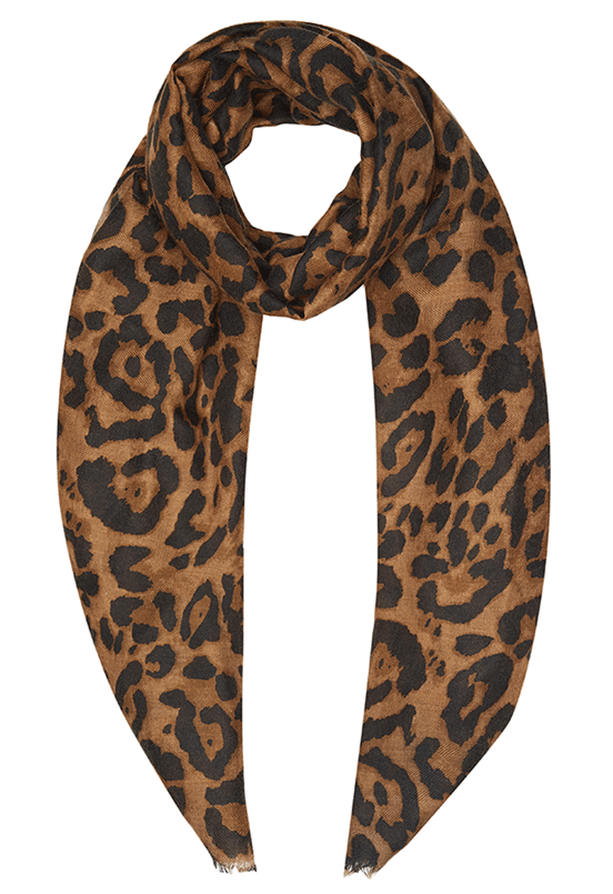 leopard print scarf in fine soft fabric making it an accessory for any season 