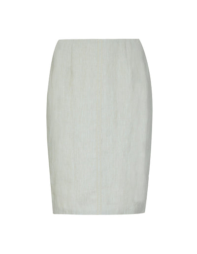 Pale green linen skirt in a classic straight cut. This is 100% Irish linen.