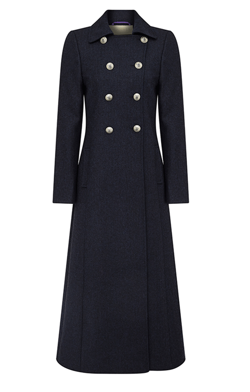Long military wool trench coat hotsell